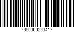 Código de barras (EAN, GTIN, SKU, ISBN): '7890000239417'