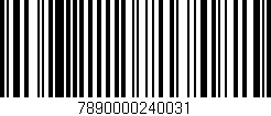 Código de barras (EAN, GTIN, SKU, ISBN): '7890000240031'