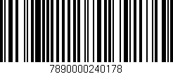 Código de barras (EAN, GTIN, SKU, ISBN): '7890000240178'