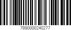 Código de barras (EAN, GTIN, SKU, ISBN): '7890000240277'