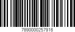 Código de barras (EAN, GTIN, SKU, ISBN): '7890000257916'