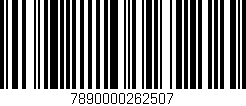 Código de barras (EAN, GTIN, SKU, ISBN): '7890000262507'