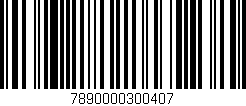 Código de barras (EAN, GTIN, SKU, ISBN): '7890000300407'