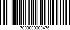 Código de barras (EAN, GTIN, SKU, ISBN): '7890000300476'