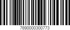 Código de barras (EAN, GTIN, SKU, ISBN): '7890000300773'