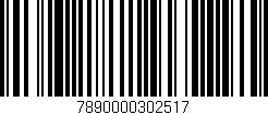 Código de barras (EAN, GTIN, SKU, ISBN): '7890000302517'