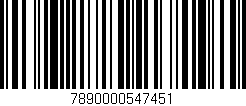Código de barras (EAN, GTIN, SKU, ISBN): '7890000547451'