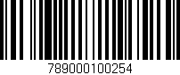 Código de barras (EAN, GTIN, SKU, ISBN): '789000100254'