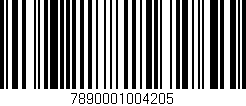 Código de barras (EAN, GTIN, SKU, ISBN): '7890001004205'