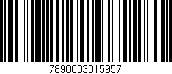 Código de barras (EAN, GTIN, SKU, ISBN): '7890003015957'