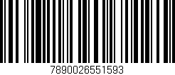 Código de barras (EAN, GTIN, SKU, ISBN): '7890026551593'