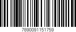 Código de barras (EAN, GTIN, SKU, ISBN): '7890091151759'