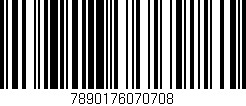 Código de barras (EAN, GTIN, SKU, ISBN): '7890176070708'