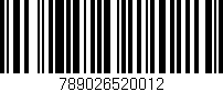 Código de barras (EAN, GTIN, SKU, ISBN): '789026520012'