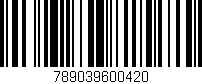 Código de barras (EAN, GTIN, SKU, ISBN): '789039600420'