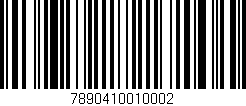 Código de barras (EAN, GTIN, SKU, ISBN): '7890410010002'