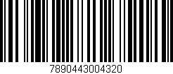 Código de barras (EAN, GTIN, SKU, ISBN): '7890443004320'