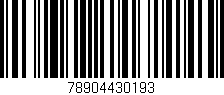 Código de barras (EAN, GTIN, SKU, ISBN): '78904430193'