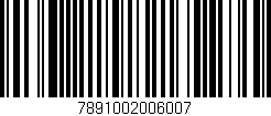 Código de barras (EAN, GTIN, SKU, ISBN): '7891002006007'