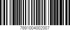 Código de barras (EAN, GTIN, SKU, ISBN): '7891004002007'