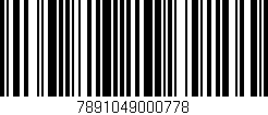 Código de barras (EAN, GTIN, SKU, ISBN): '7891049000778'