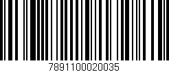 Código de barras (EAN, GTIN, SKU, ISBN): '7891100020035'