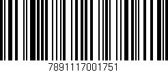 Código de barras (EAN, GTIN, SKU, ISBN): '7891117001751'