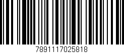 Código de barras (EAN, GTIN, SKU, ISBN): '7891117025818'