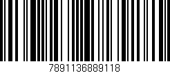 Código de barras (EAN, GTIN, SKU, ISBN): '7891136889118'