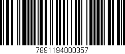 Código de barras (EAN, GTIN, SKU, ISBN): '7891194000357'