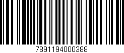 Código de barras (EAN, GTIN, SKU, ISBN): '7891194000388'