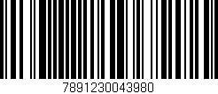 Código de barras (EAN, GTIN, SKU, ISBN): '7891230043980'