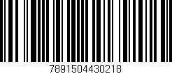 Código de barras (EAN, GTIN, SKU, ISBN): '7891504430218'