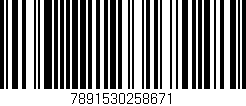 Código de barras (EAN, GTIN, SKU, ISBN): '7891530258671'