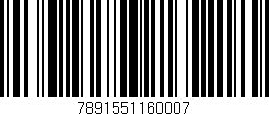 Código de barras (EAN, GTIN, SKU, ISBN): '7891551160007'