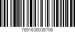 Código de barras (EAN, GTIN, SKU, ISBN): '7891638036706'