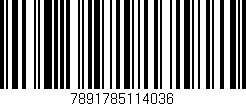 Código de barras (EAN, GTIN, SKU, ISBN): '7891785114036'