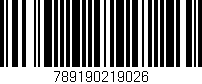 Código de barras (EAN, GTIN, SKU, ISBN): '789190219026'