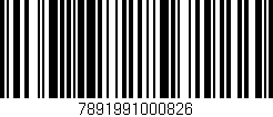 Código de barras (EAN, GTIN, SKU, ISBN): '7891991000826'