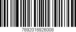 Código de barras (EAN, GTIN, SKU, ISBN): '7892016926008'