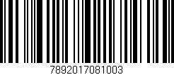 Código de barras (EAN, GTIN, SKU, ISBN): '7892017081003'