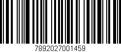 Código de barras (EAN, GTIN, SKU, ISBN): '7892027001459'