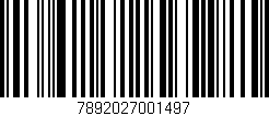 Código de barras (EAN, GTIN, SKU, ISBN): '7892027001497'