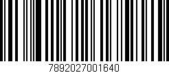 Código de barras (EAN, GTIN, SKU, ISBN): '7892027001640'