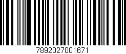 Código de barras (EAN, GTIN, SKU, ISBN): '7892027001671'