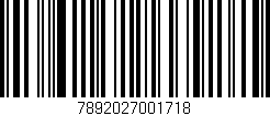 Código de barras (EAN, GTIN, SKU, ISBN): '7892027001718'