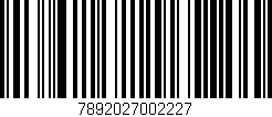 Código de barras (EAN, GTIN, SKU, ISBN): '7892027002227'