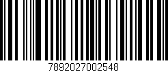 Código de barras (EAN, GTIN, SKU, ISBN): '7892027002548'