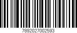 Código de barras (EAN, GTIN, SKU, ISBN): '7892027002593'