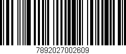 Código de barras (EAN, GTIN, SKU, ISBN): '7892027002609'